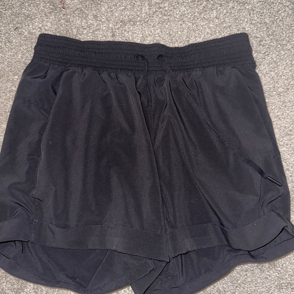 Lululemon Athletica Black Athletic Shorts Lightweight Elastic Waist